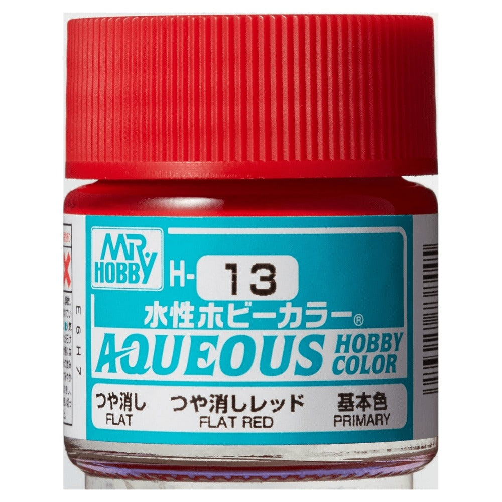 Mr. Hobby Aqueous Hobby Color H13 Flat Red 10ml Bottle