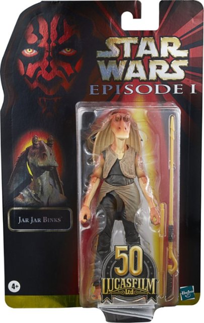Hasbro Star Wars Black Series Lucasfilm 50th Anniversary Episode I Jar Jar Binks 6 Inch Action Figure