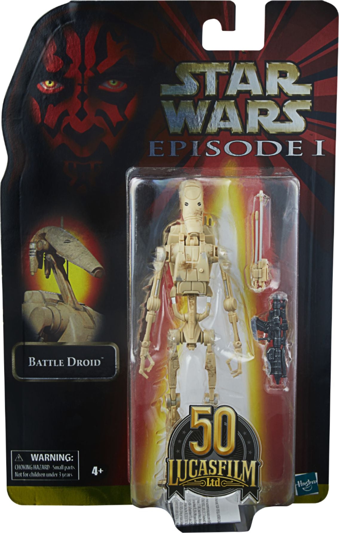 Hasbro Star Wars Black Series Lucasfilm 50th Anniversary Episode I Battle Droid 6 Inch Action Figure