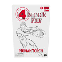 Marvel Legends Vintage Retro Series Fantastic Four 4 Human Torch Action Figure