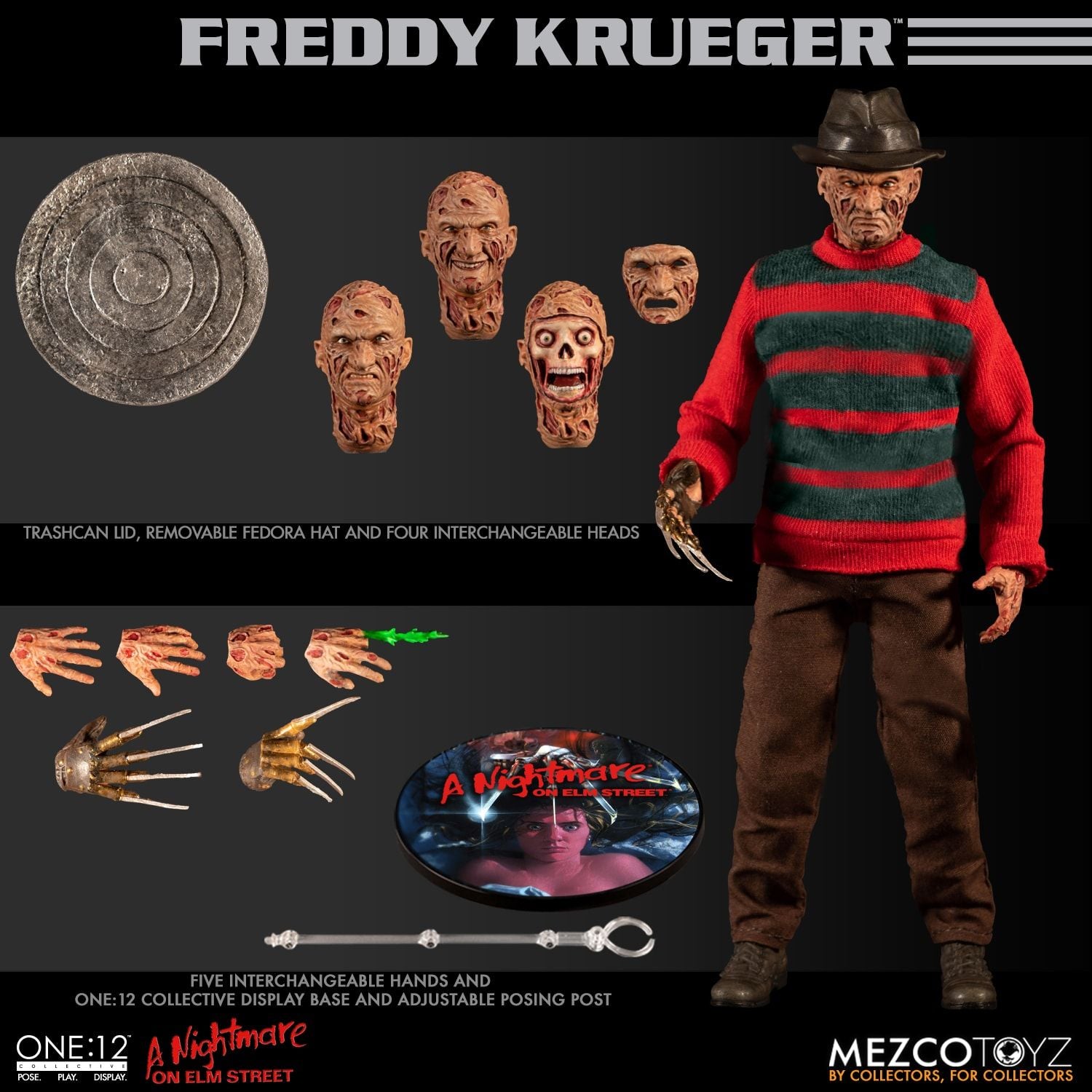 Mezco Toys One:12 Collective: A Nightmare on Elm Street: Freddy Krueger Action Figure 1