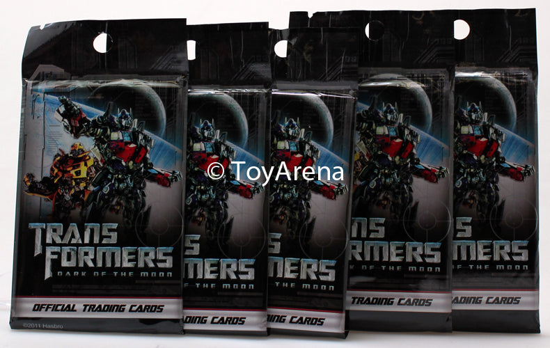 5 Sealed Pack Transformers Dark of The Moon Official Trading Cards Game Hasbro