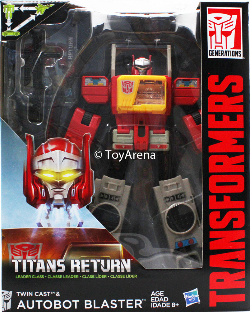 Transformers Generations Titans Return Leader Class Twin Cast and Autobot Blaster Figure