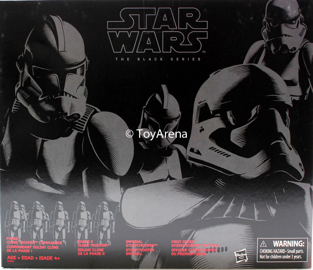Hasbro Star Wars Black Series Clone/Storm Trooper 4 Pack Exclusive 3.75 Inch Action Figure