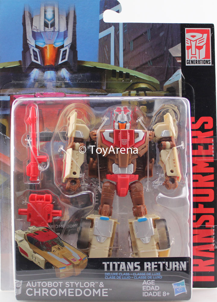 Transformers Generations Titans Return Deluxe Class Autobot Stylor & Chromedome Figure