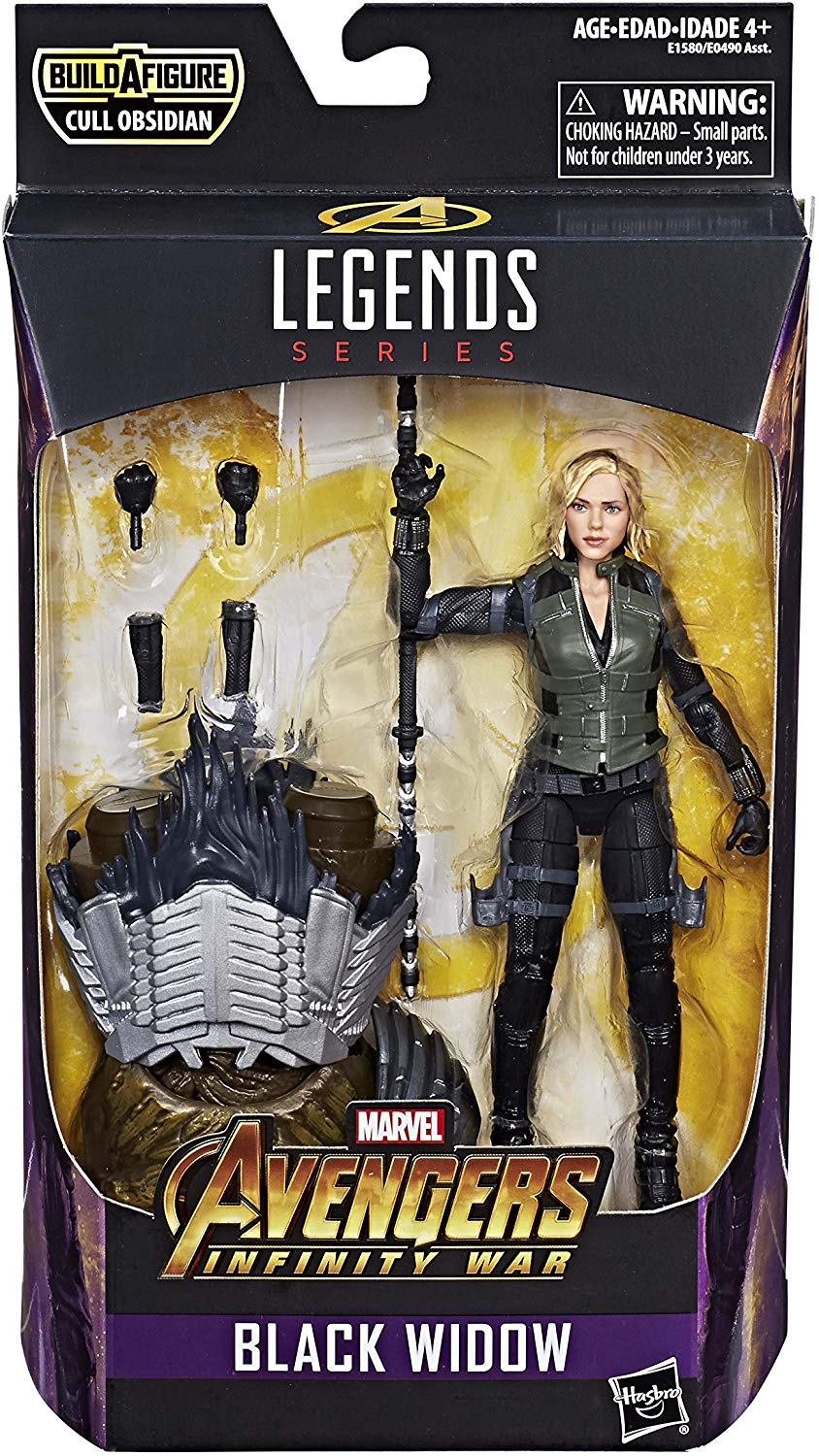 Marvel Legends Avengers Series Black Widow Cull Obsidian BAF Wave Action Figure 1