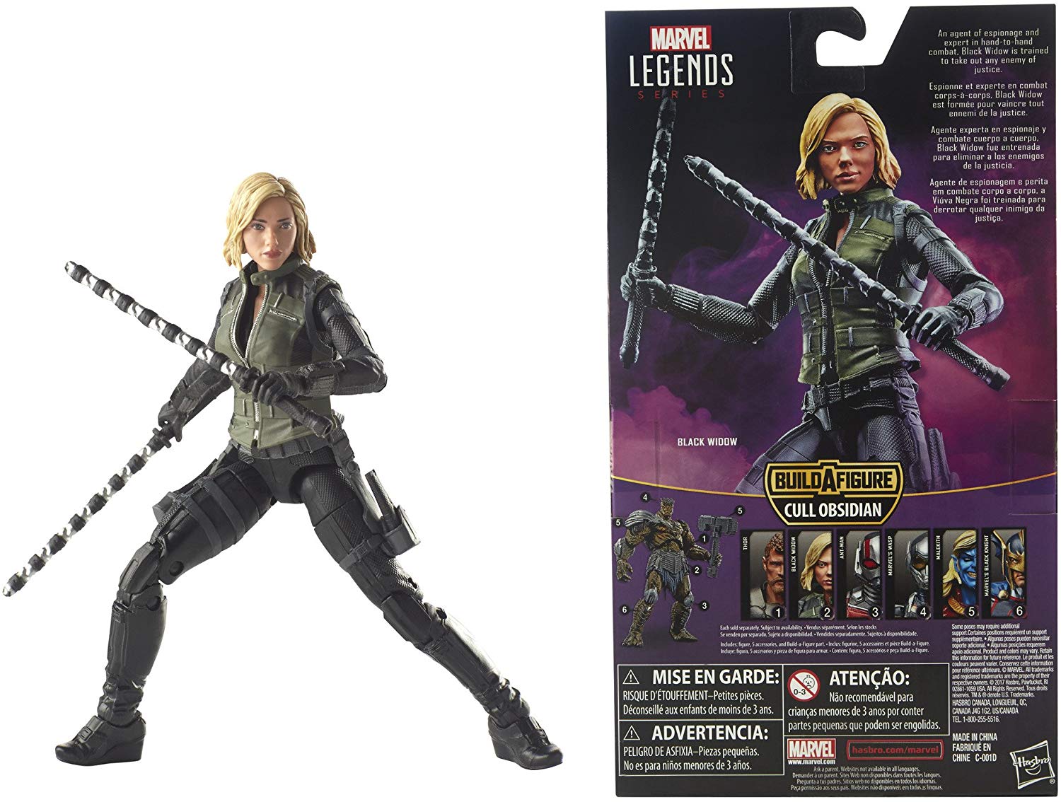 Marvel Legends Avengers Series Black Widow Cull Obsidian BAF Wave Action Figure 2