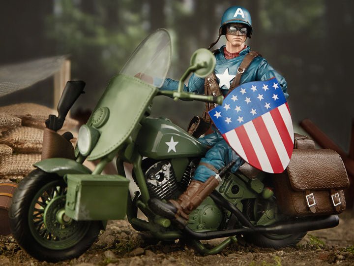 Marvel Legends Ultimate Captain America with Motorcycle Action Figure 2