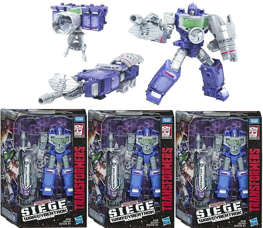 Transformers Generations War For Cybertron: Siege Deluxe Refraktor (Reflector) Action Figure Set of 3 WFC-S36