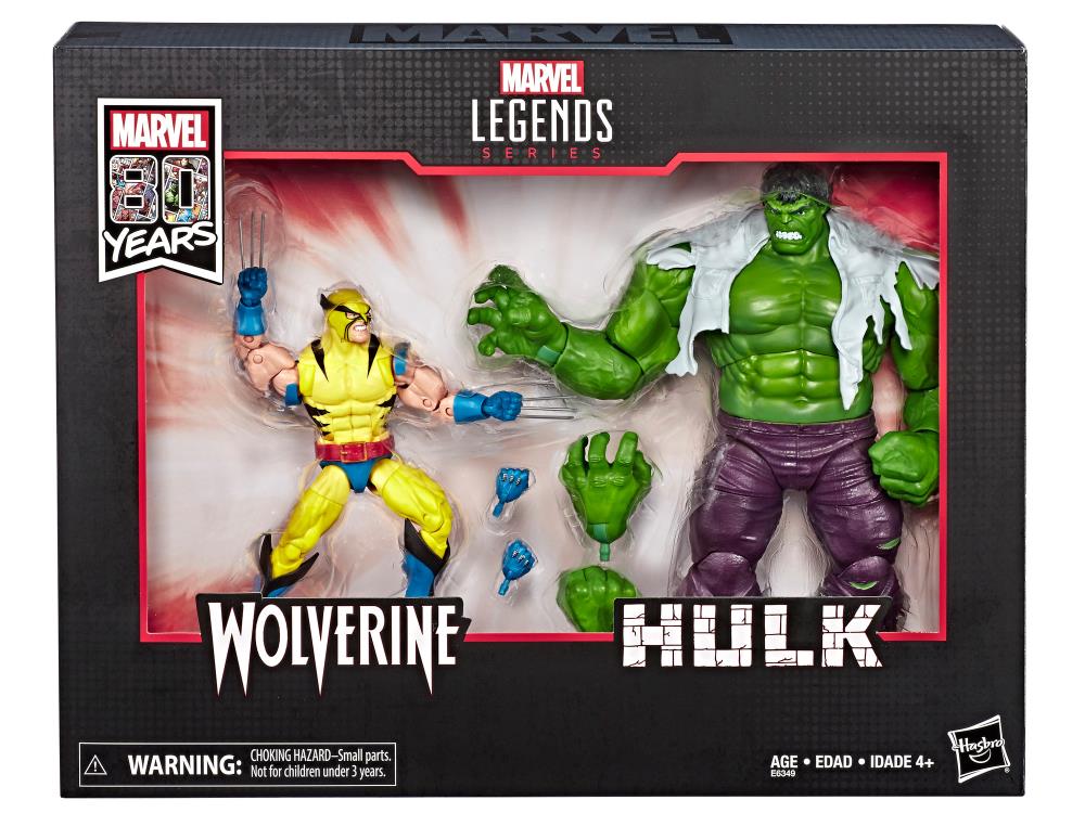 Marvel Legends 80th Anniversary Wolverine Vs Hulk 2 Pack Action Figures