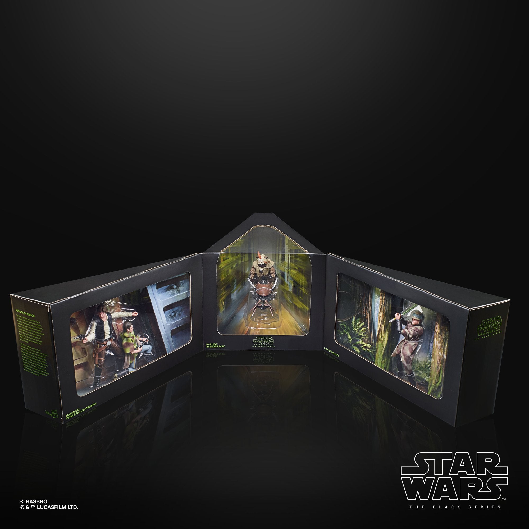 Hasbro Star Wars Black Series Heroes of Endor SDCC Exclusive 6 Inch Figures Set