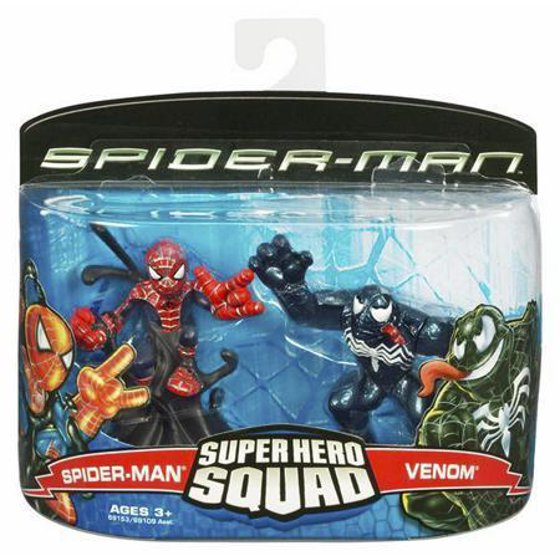 Marvel Superhero Squad Venom and Spiderman Action Figure 2 pack