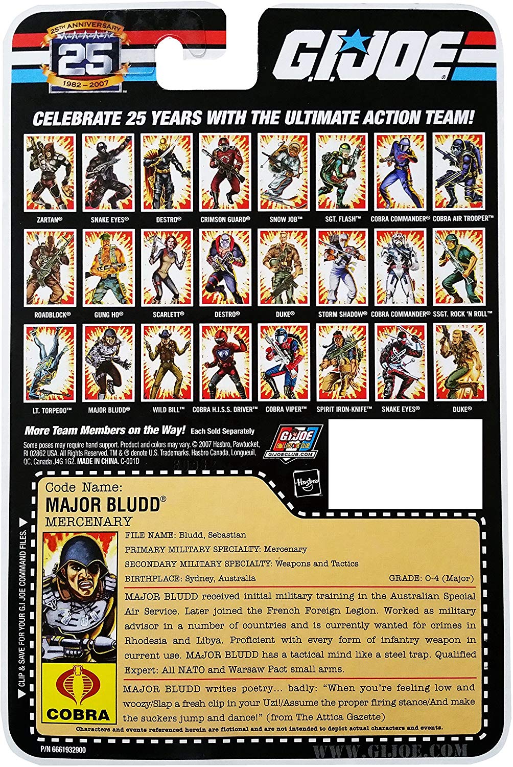 G.I. Joe 25th Anniversary Mercenary Code Name Major Bludd Action Figure 2