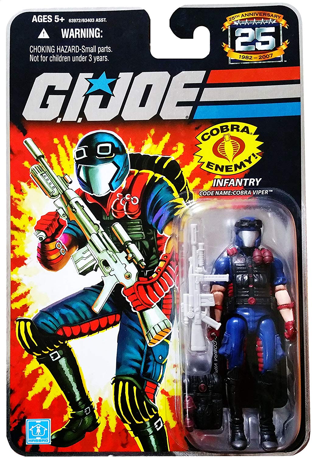 Yojoe Raptor G.I. Joe 25th Anniversary Infantry Code Name Cobra Viper Action Figure
