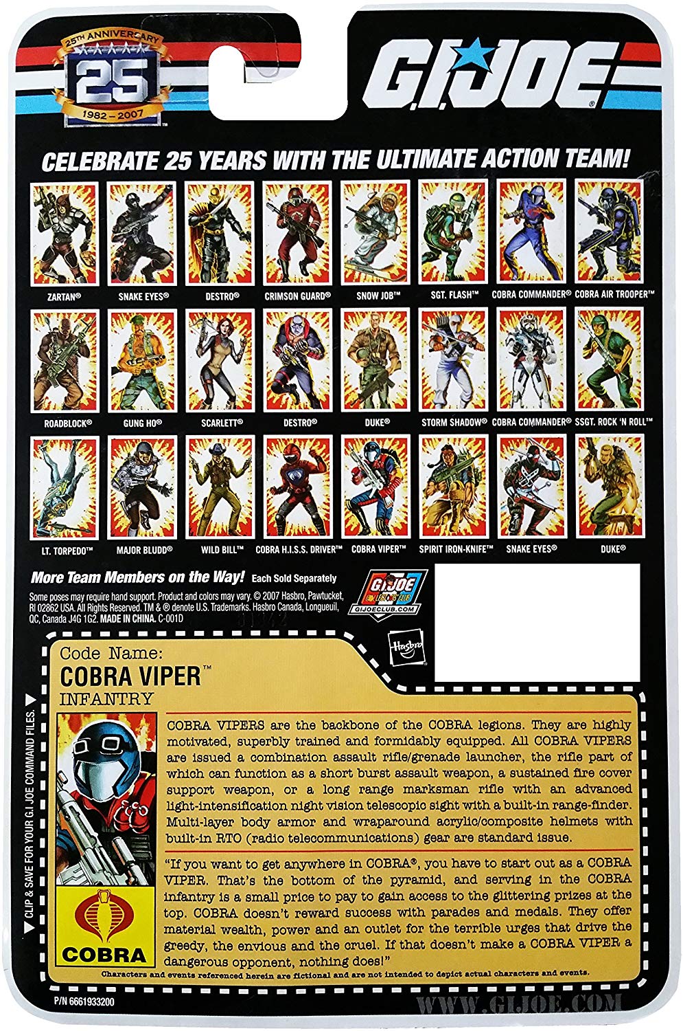 G.I. Joe 25th Anniversary Infantry Code Name Cobra Viper Action Figure 2