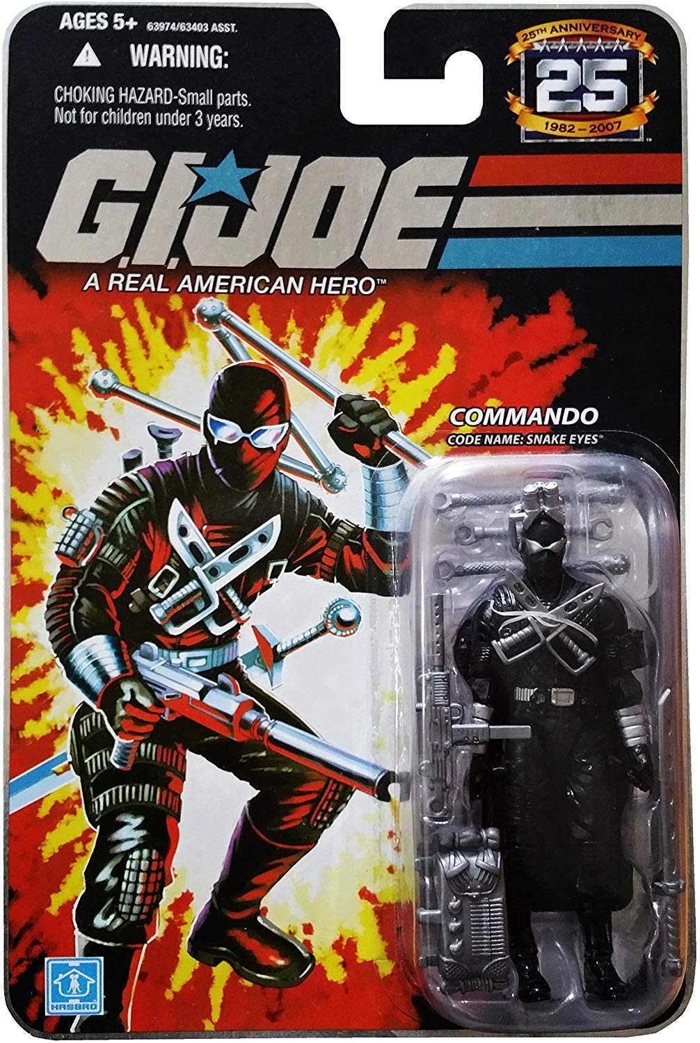 G.I. Joe 25th Anniversary Commando Code Name Snake Eyes Ver. 4 Action Figure 1