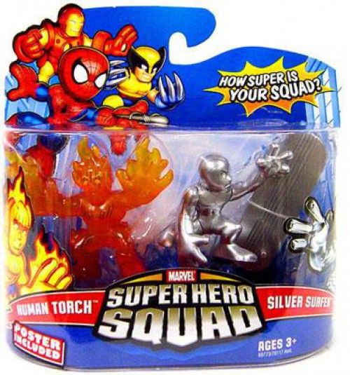 Marvel Superhero Squad Series 13 Human Torch and Silver Surfer 2 pack 1