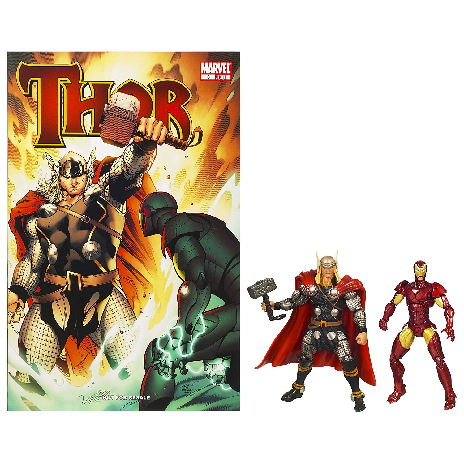 Marvel Universe Comics Greatest Battles Thor Vs Iron Man 3.75 inch Comic Book 2 Pack 2