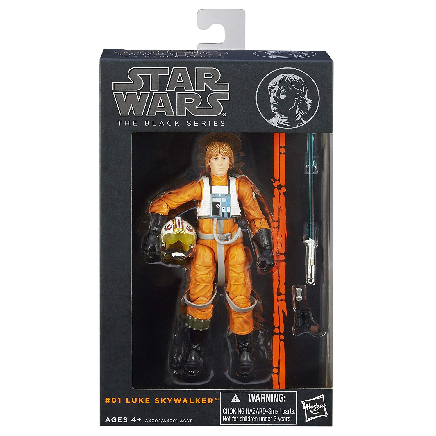 Hasbro Star Wars Black Series Orange Wave #01 Luke Skywalker 6 Inch Action Figure