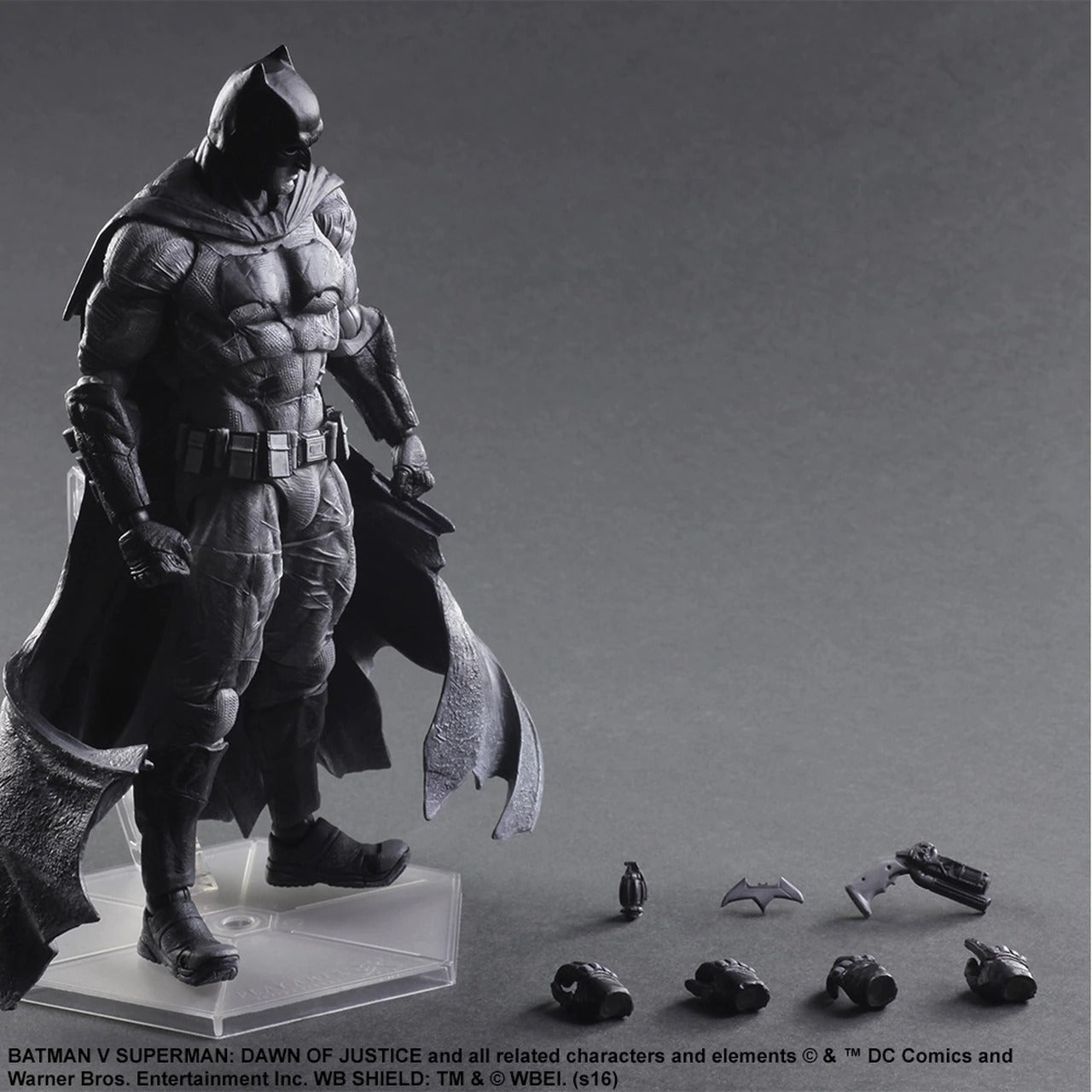 DC Universe Batman V Superman Dawn of Justice Batman Black and White Ver. Variant Play Arts Kai Action Figure