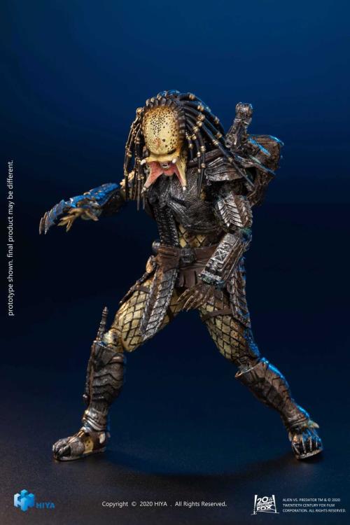 Hiya Toys 1/18 Alien vs. Predator AVP PX Exclusive Unmasked Scar Predator Action Figure