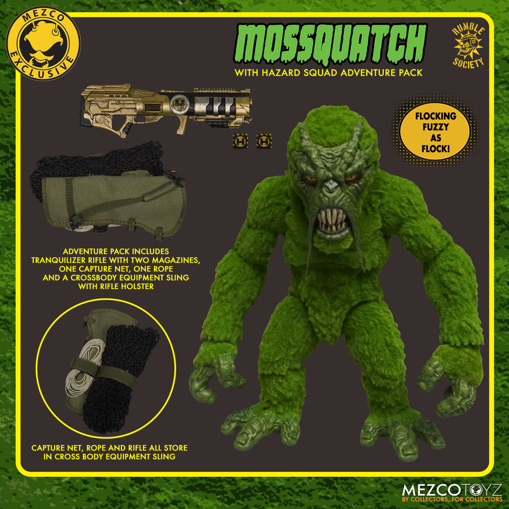 Mezco Toyz ONE:12 Collective: Mossquatch! With Hazard Squad Adventure Pack Exclusive Action Figure