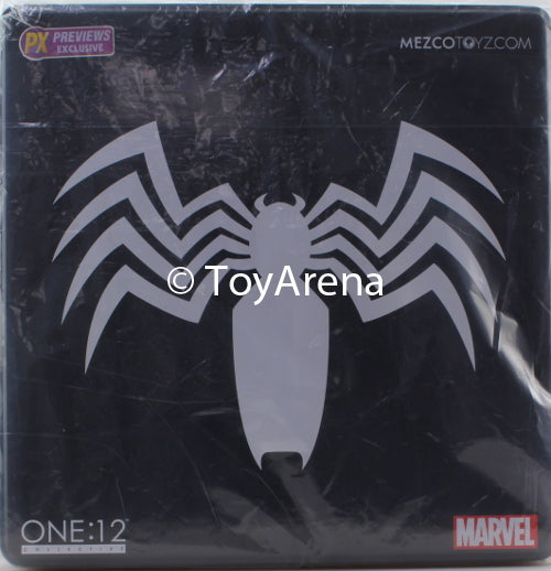 Mezco Toyz ONE:12 Collective: Black Suit Spider-Man Spiderman Action Figure