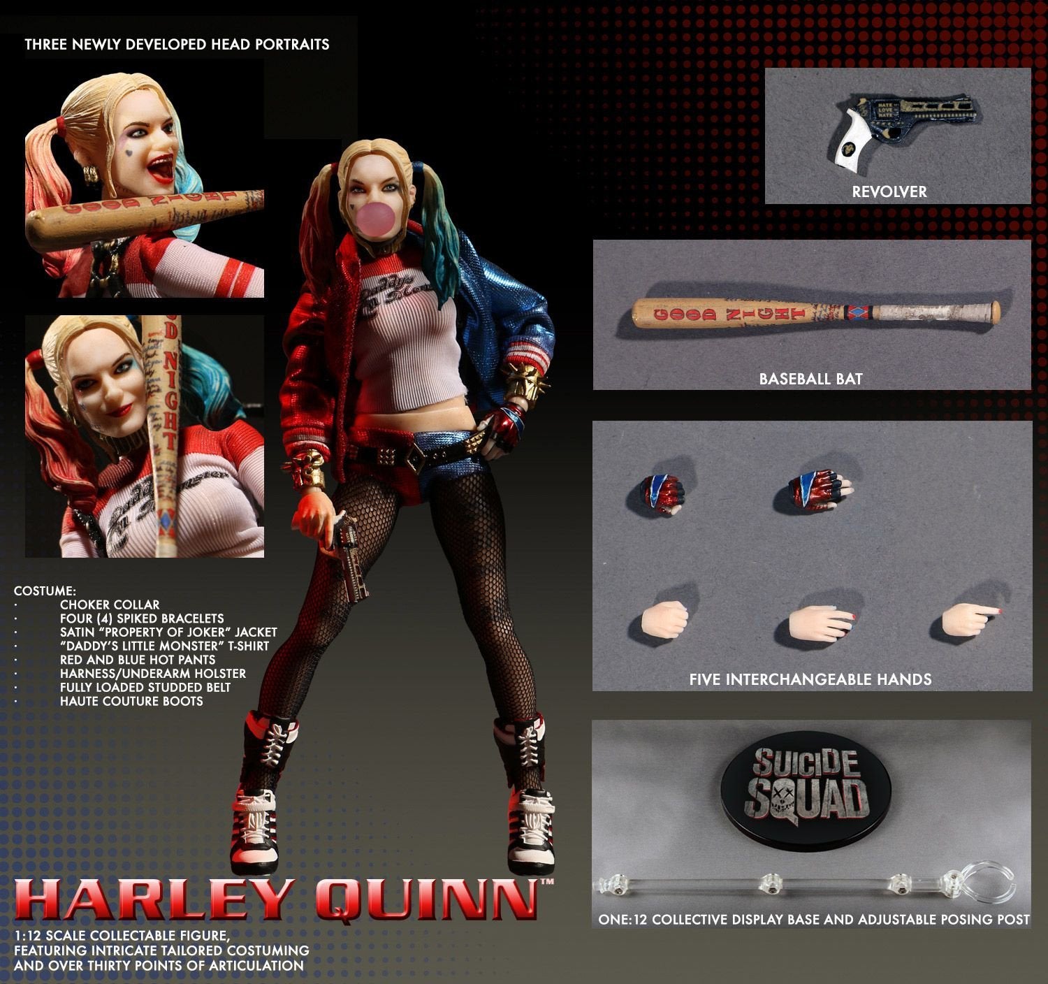 Mezco Toyz ONE:12 Collective: Harley Quinn Suicide Squad Ver. Action Figure