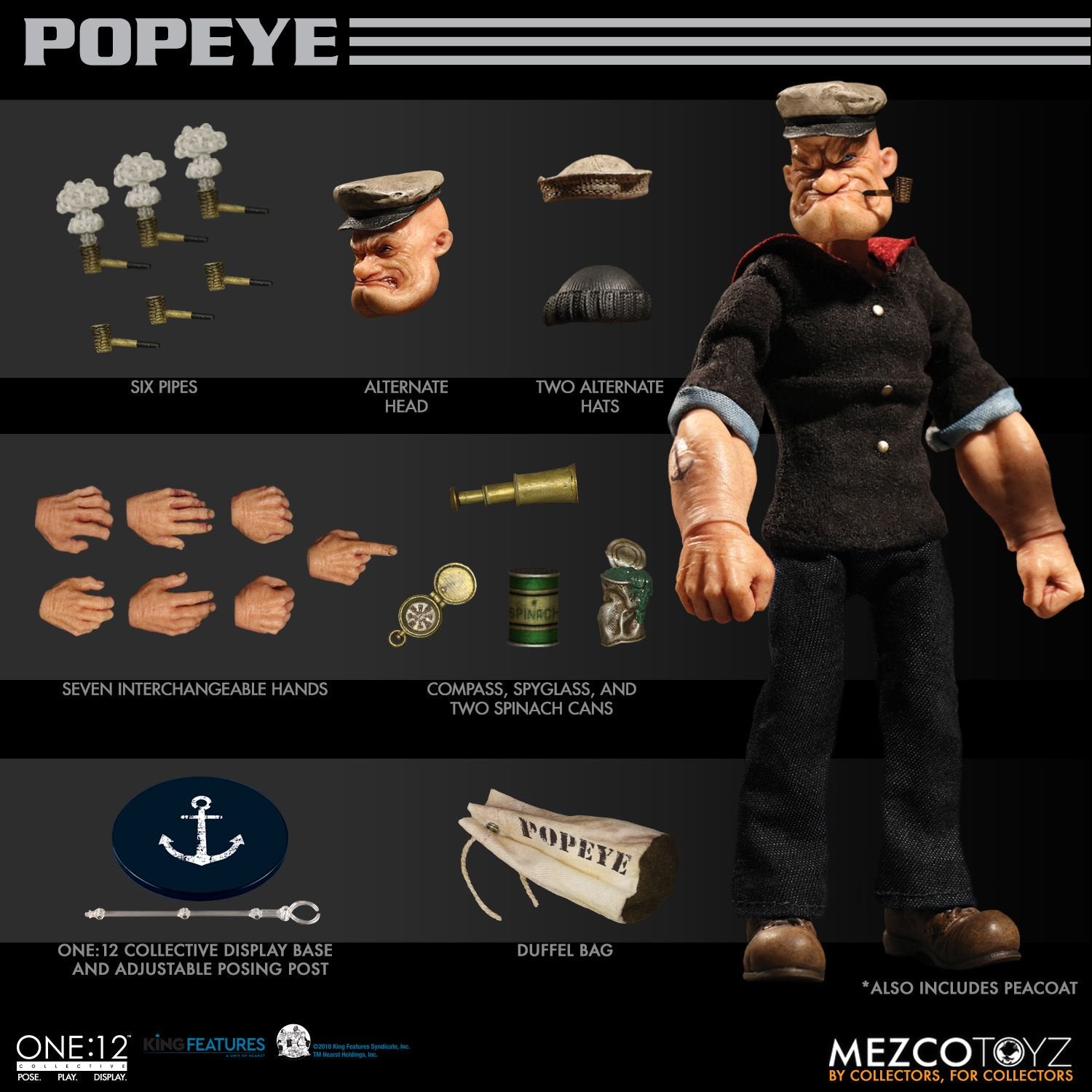 Mezco Toyz ONE:12 Collective: Popeye Action Figure