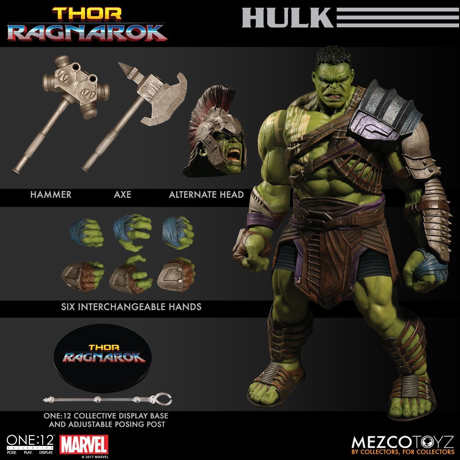 Mezco Toyz ONE:12 Collective: Gladiator Hulk from Thor Ragnorok Action Figure
