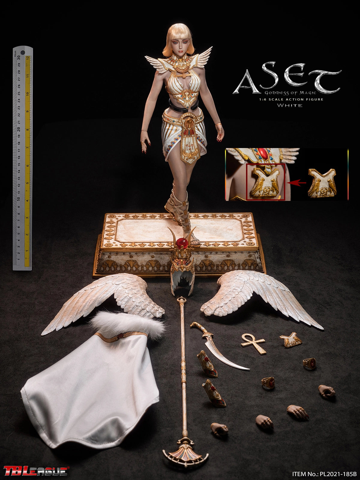 TBLeague Phicen 1/6 Aset Goddess of Magic (White) Action Figure PL-2021-185B