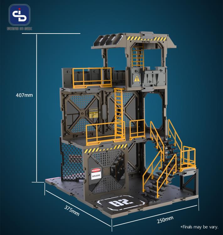 Fresh Retro Scene in Box Guard Tower Diorama Building Set SIB02