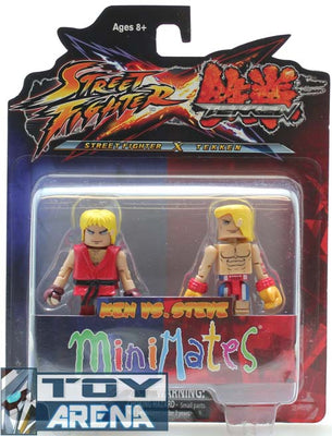 Street Fighter X Tekken Minimates Ken vs Steve 2 Pack Action Figure