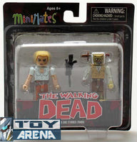 Minimates The Walking Dead Andrea and Stabbed Zombie 2 Pack Action Figure