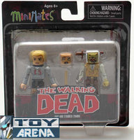 Minimates The Walking Dead Amy and Stabbed Zombie 2 Pack Action Figure Rare