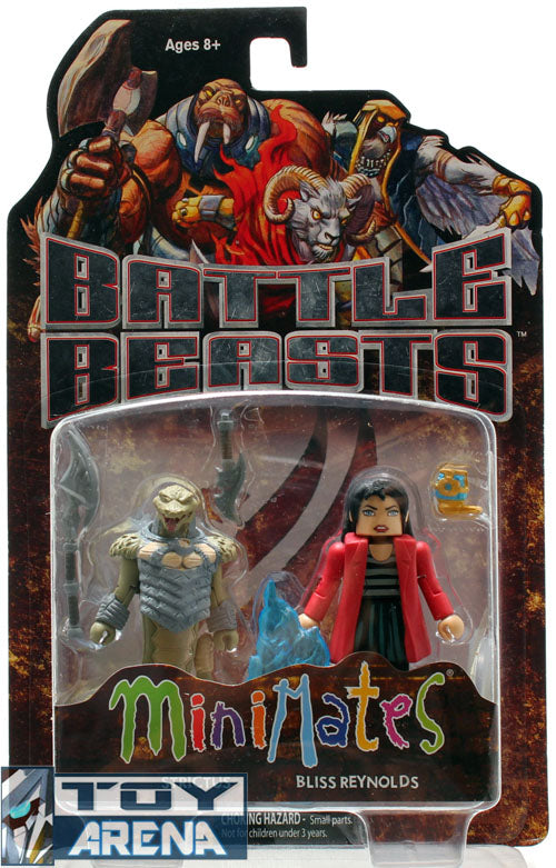 Battle Beasts Minimates Series 1 Stictus Rattle Snake & Bliss Reynolds