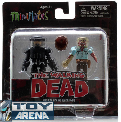 Minimates The Walking Dead Riot Gear Rick & Guard Zombie 2 Pack Series 3 Action Figure