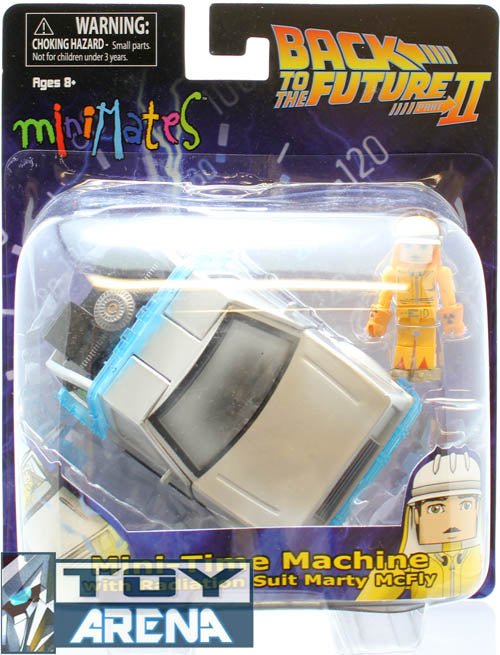Minimates Vehicle Back to the Future II 2 Mini-Time Machine With Radiation Marty McFly
