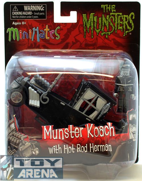 Minimates The Munster Koach with Hot Rod Herman Vehicle Action Figure