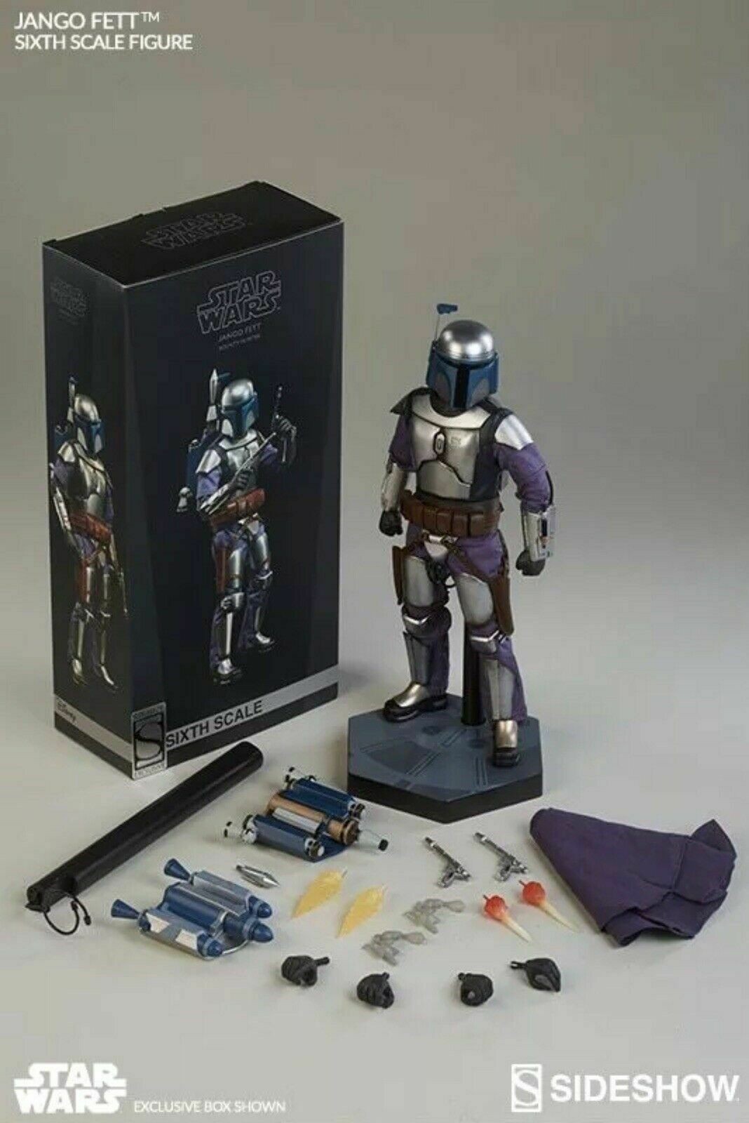 Sideshow Collectibles 1/6 Star Wars Episode II Attack of the Clones Jango Fett Sixth Scale Figure 1