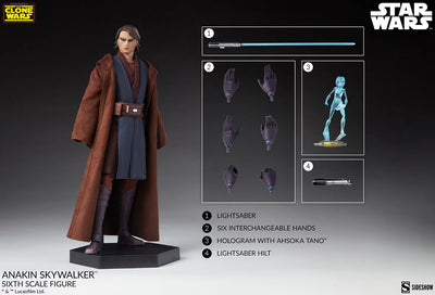 Sideshow Collectible 1/6 Star Wars Clone Wars Anakin Skywalker Sixth Scale Figure