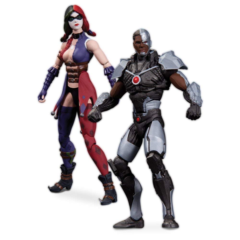 DC Collectibles Injustice Cyborg vs Harley Quinn 2-Pack Action Figure