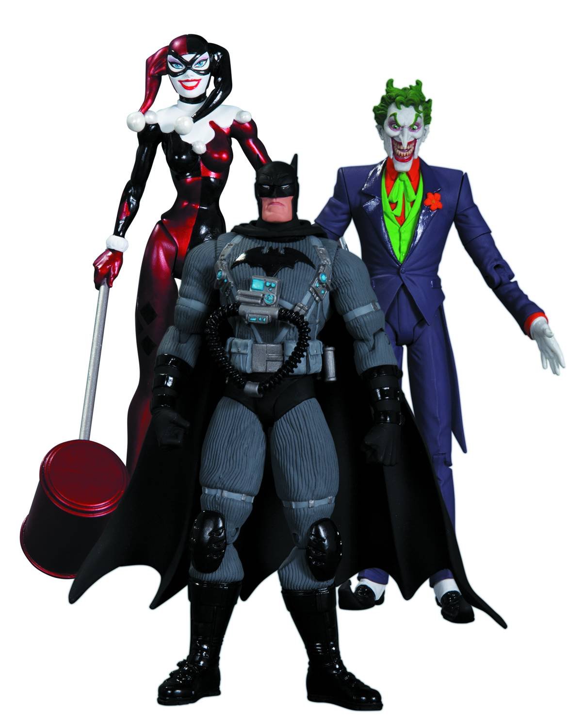 DC Collectibles Hush The Joker, Harley Quinn and Stealth Batman 3-Pack Action Figure