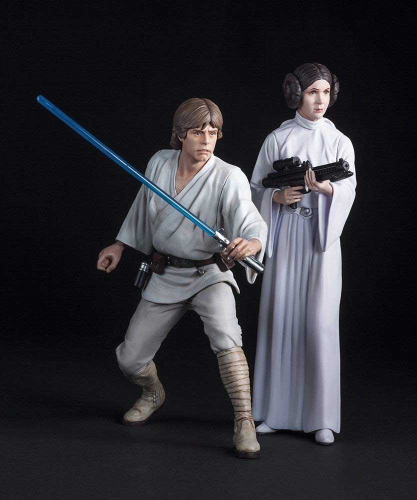 Kotobukiya Star Wars Luke Skywalker & Leia 2 Pack Artfx+ Statue 1