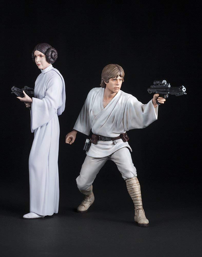 Kotobukiya Star Wars Luke Skywalker & Leia 2 Pack Artfx+ Statue 2