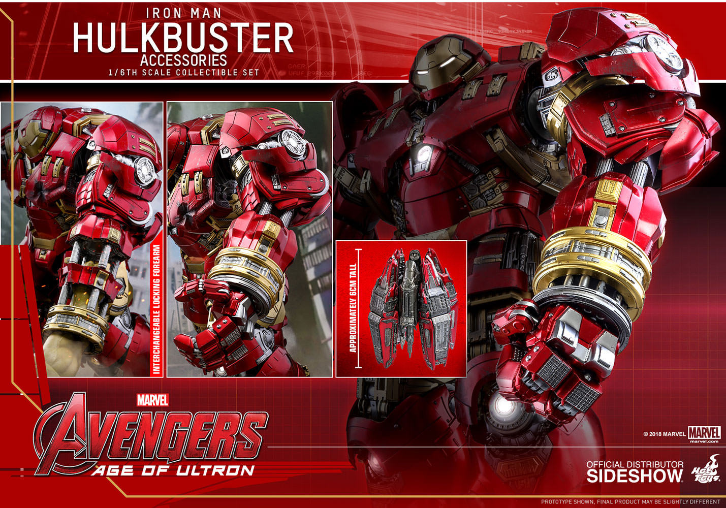 Hot Toys 1/6 Marvel's Avengers Age of Ultron Hulkbuster Accessories Sixth Scale ACS006
