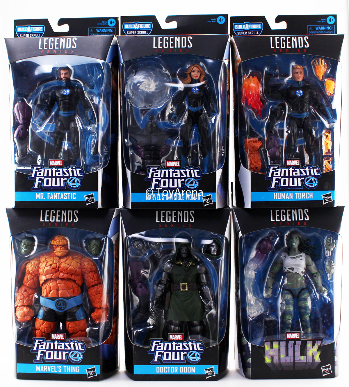 Marvel Legends Fantastic Four Wave 1 Set of 6 BAF Super Skrull Action Figures