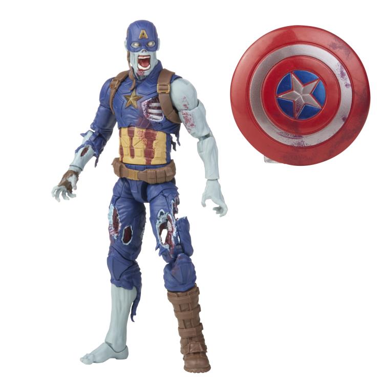 Marvel Legends Disney+ What IF...? Wave 1 Zombie Captain America (BAF Marvel's The Watcher) Action Figure