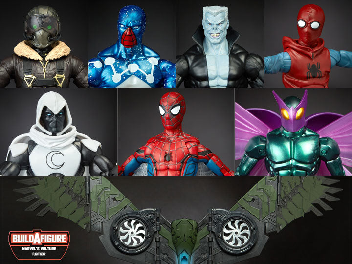 Marvel Legends Spiderman Wave 6 set of 7 BAF Vulture Action Figures 1