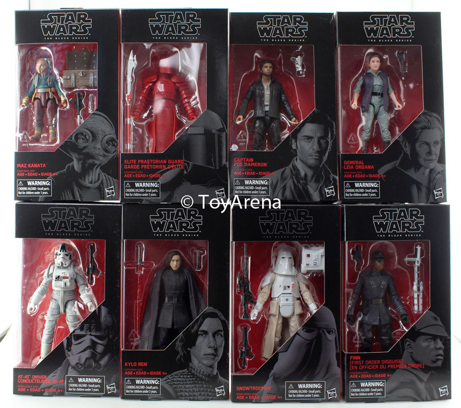 Hasbro Star Wars Black Series Last Jedi Wave 24 Set of 8 6 Inch Action Figure